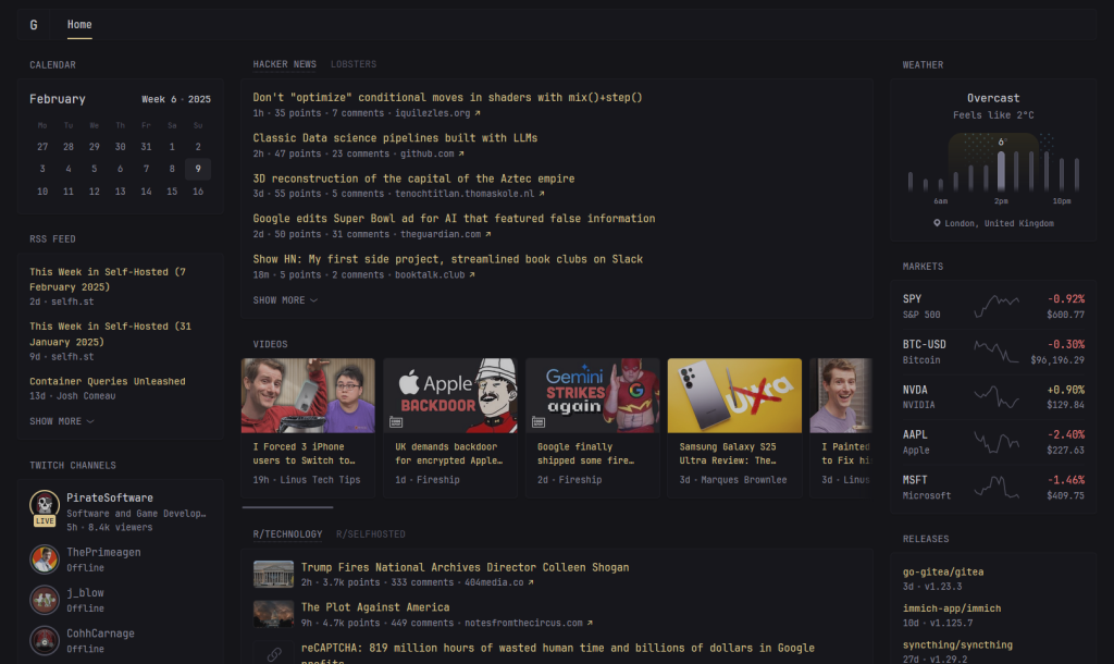 Docker 部署 Glance:打造专属自托管信息仪表盘-莱卡云