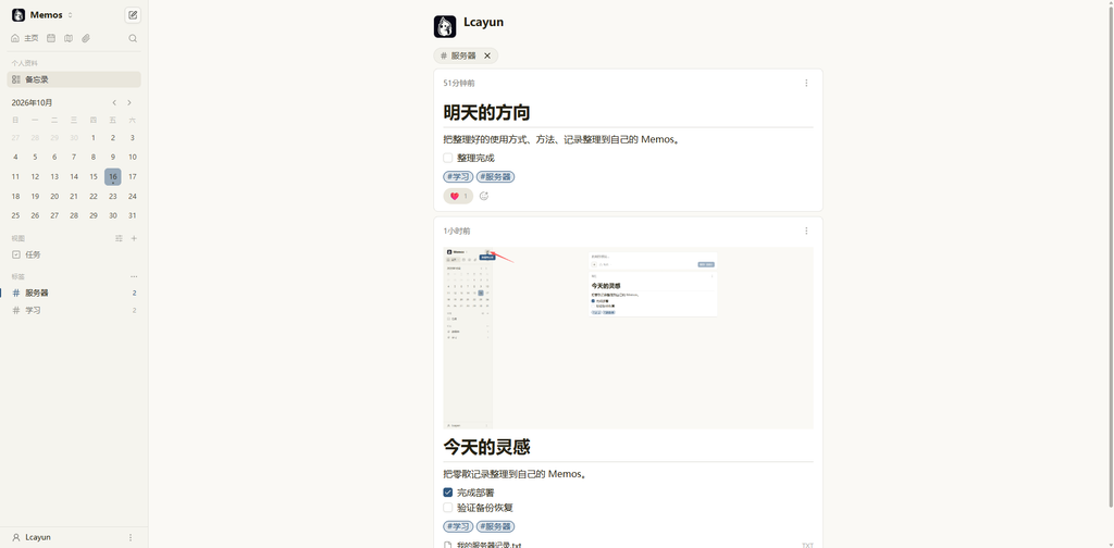 使用 Docker 搭建 Memos:自建轻量笔记与灵感记录平台-莱卡云